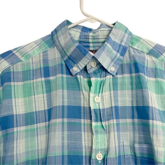 Men's Vineyard Vines Size Medium Button Down Shirt Collared Long Sleeve Plaid - Picture 2 of 7